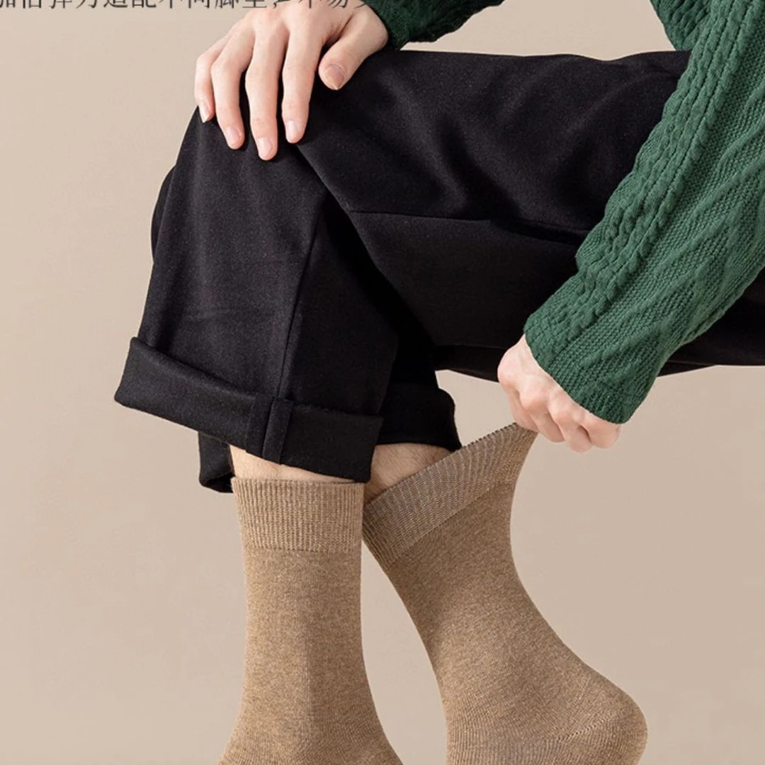 “宝藏衣橱”冬季保暖男女同款舒适百搭休闲长筒袜子3255/3256