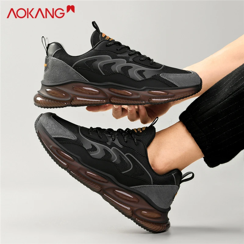 Aokang/奥康2024爆款新款时尚休闲男士运动鞋潮流百搭跑步男鞋