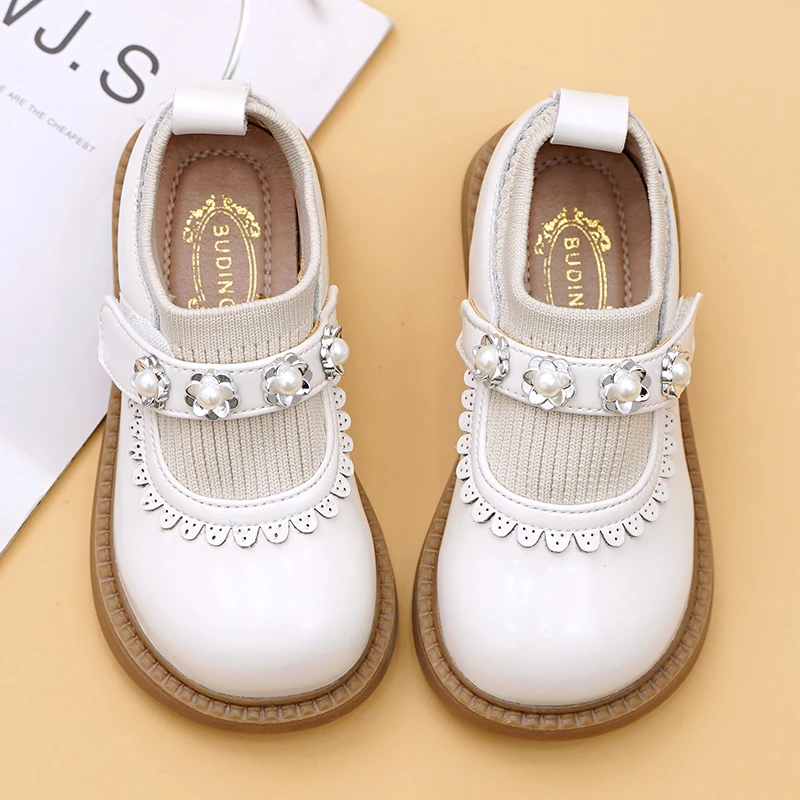 女童鞋子真皮公主小皮鞋小女孩软底女宝3-6岁单鞋2025春季新款