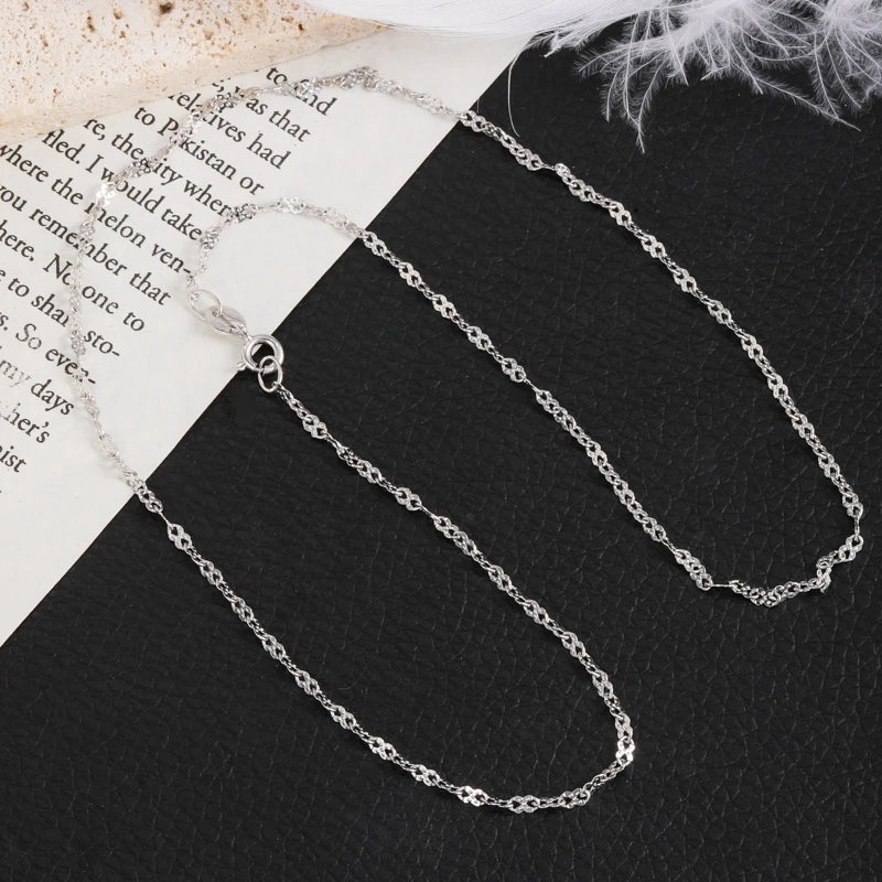 坠链均925银 HXL452【8字拼接项链】银锁骨链小众点时尚潮流百搭