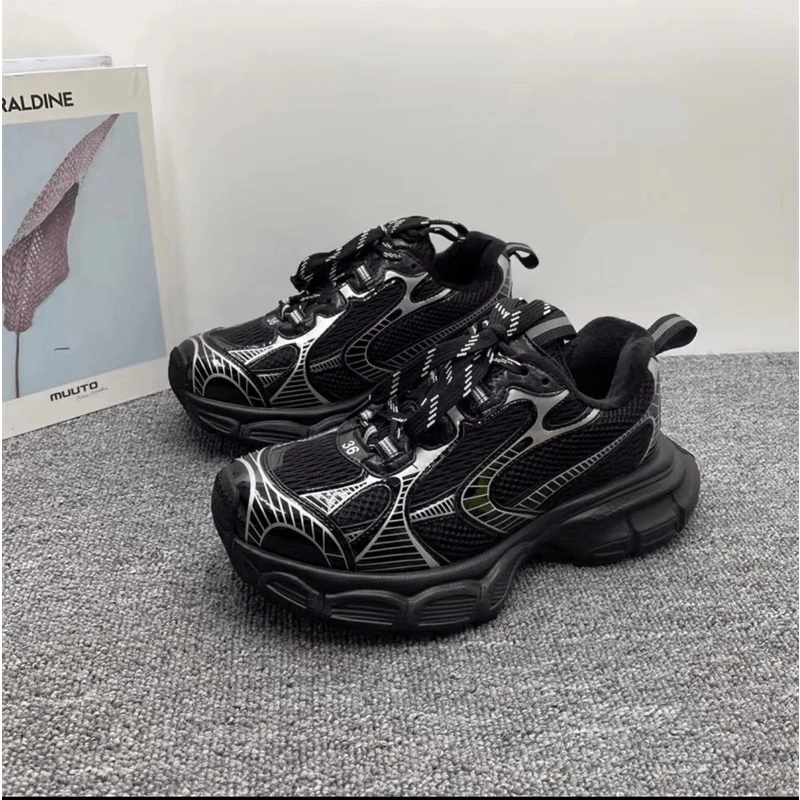 2025秋季新款运动鞋老爹鞋女小白鞋舒适百搭厚底透气老爹鞋7799