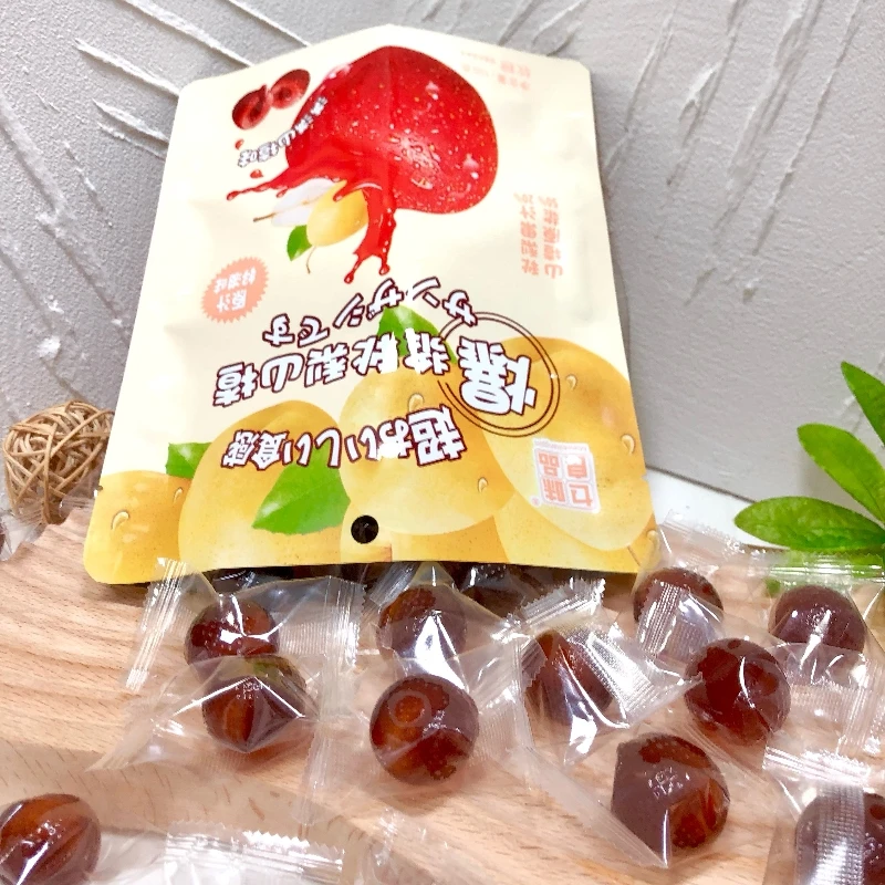 山楂爆浆软糖山楂球儿童零食办公解馋糖果酸甜可口网红糖果