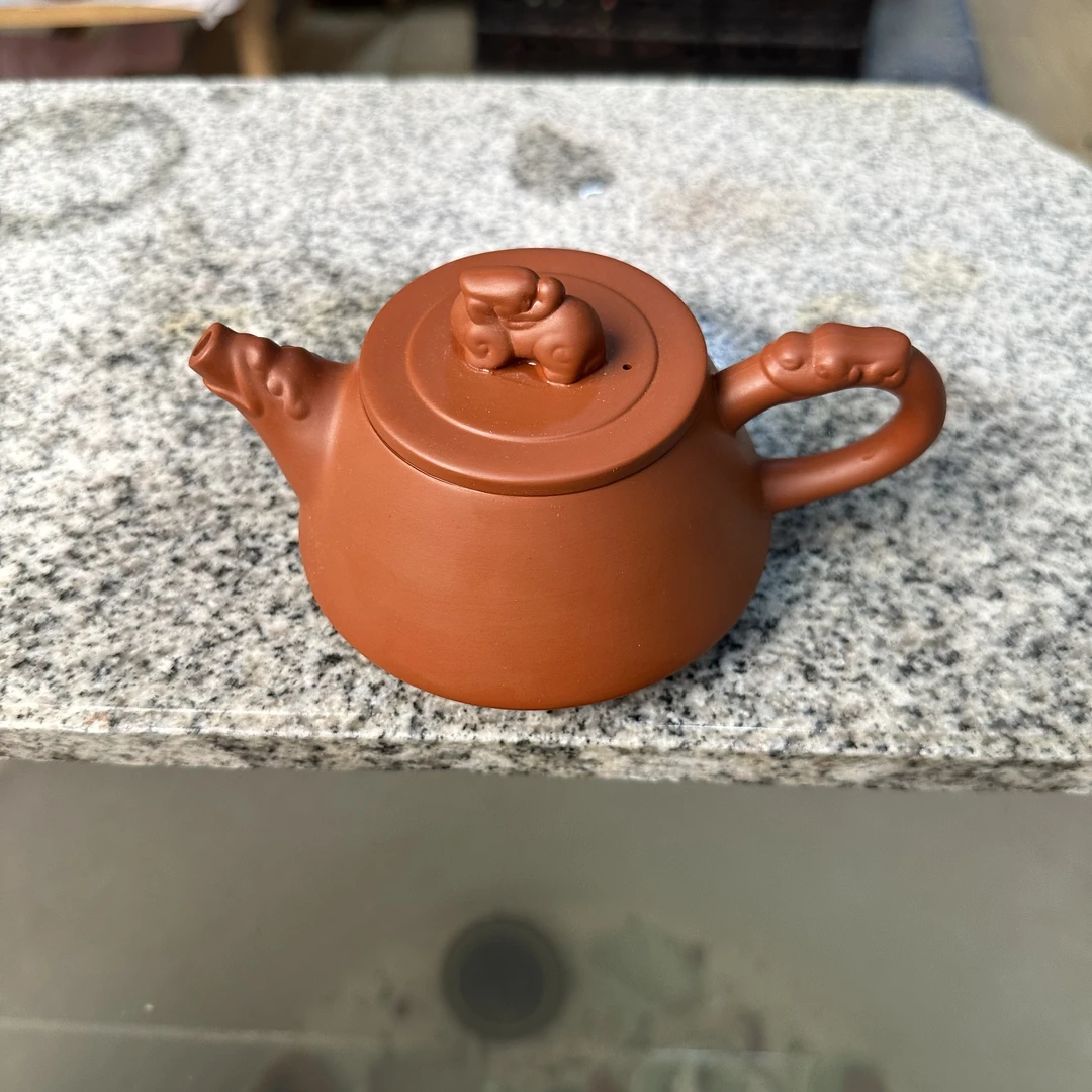 朱泥石瓢手工茶壶家用中式b