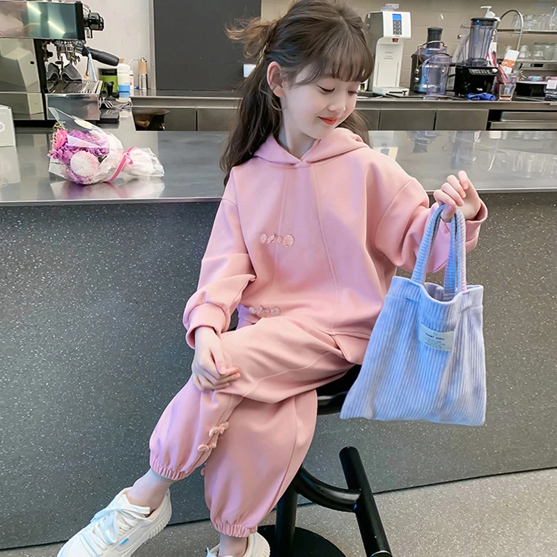 女童套装春秋款2025新款网红国风【日常新中式】两件套女孩运动秋装