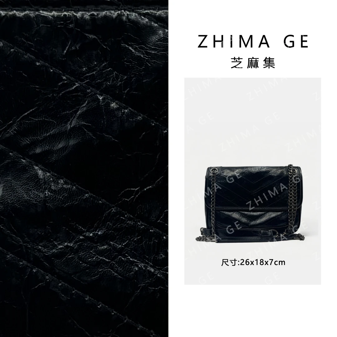 19259-4黑色流浪包轻奢经典时尚流浪包百搭单肩斜挎女包