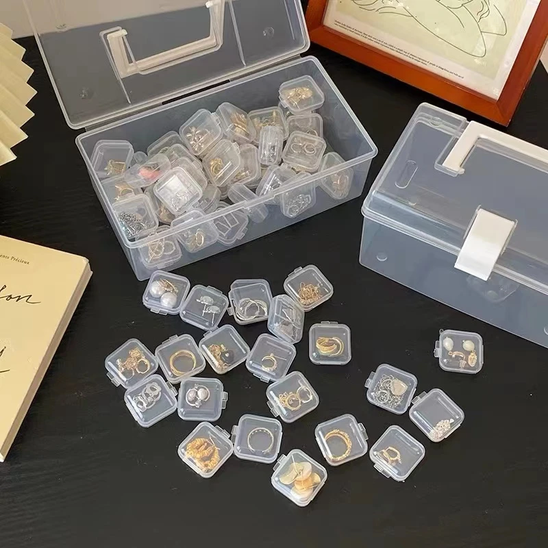 首饰品收纳盒多层透明亚克力化妆品珠宝发饰收拾项链耳环钉展示架
