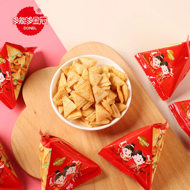 多能多金冠牛角脆小零食休闲小吃膨化食品饼干零嘴美食散装500g