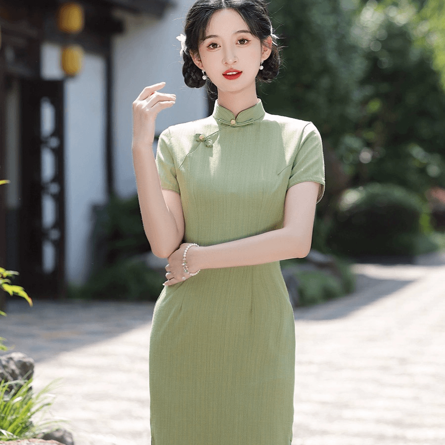 0207日常年轻款2024夏季新款中式旗袍复古年轻少女款