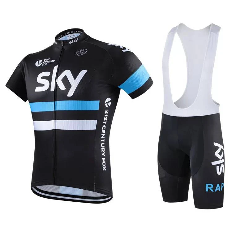 SKY车队专业骑行服短袖套装环法单车短上衣裤自行车装备透气速干
