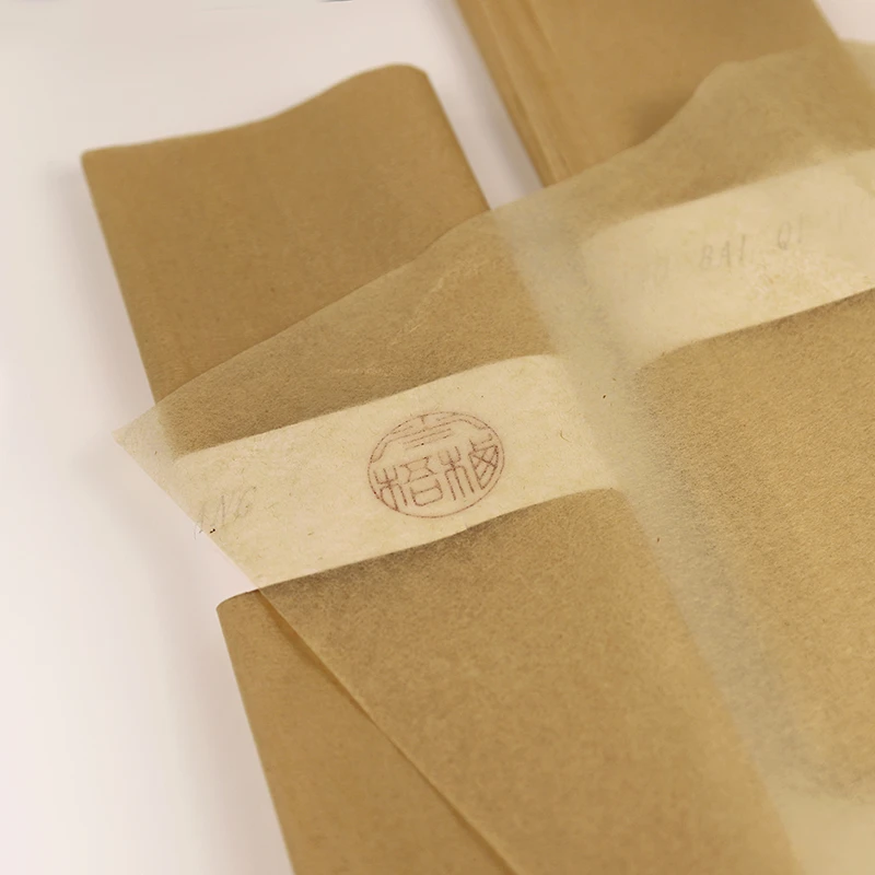 小白栖梧毛笔书法练习蝉翼皮纸沙构皮桑皮纸书法灯笼用透光纸行草