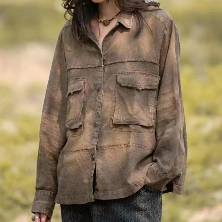 原创麻依者亚麻汉麻上衣外套23023秋1085