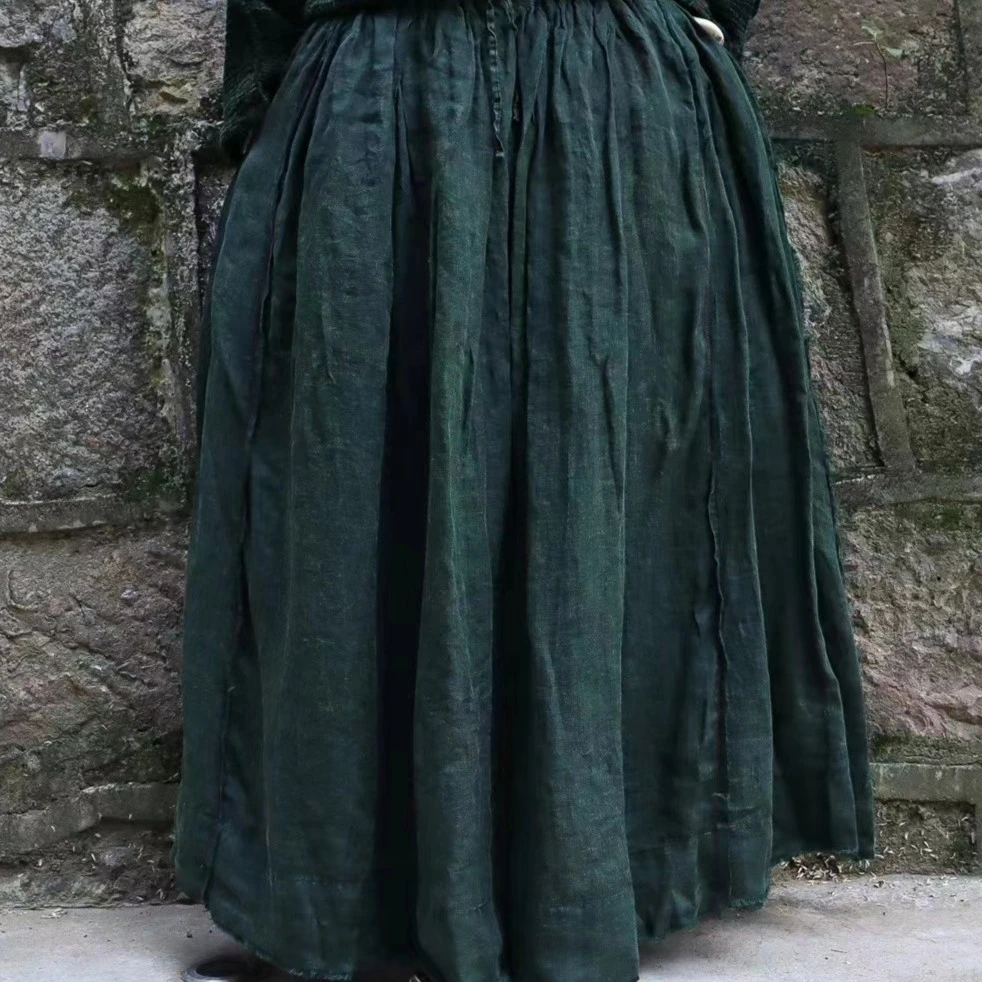 原创麻依者苎麻半裙2023夏1019