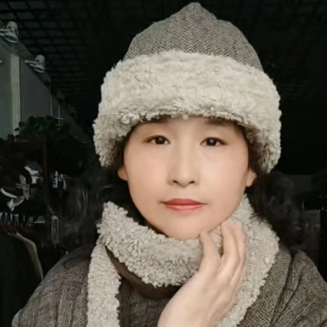 原创衣路走来羊毛亚麻拼接帽子27262&围巾27421