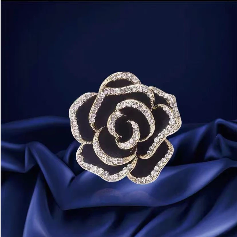 黑山茶花胸针优雅时尚胸针