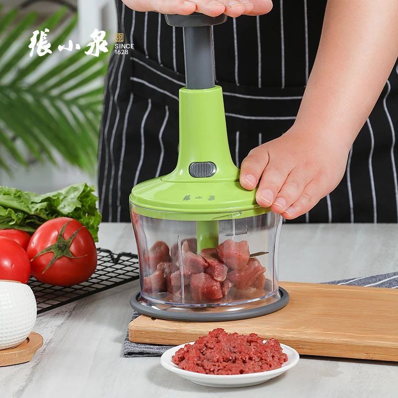 张小泉绞肉机家用手动搅拌机饺子馅摇碎菜机手拉式切辣椒小型神器