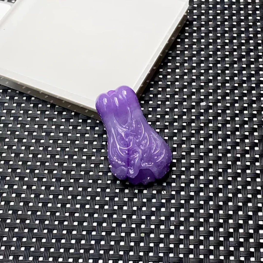 [聚小石]A1054紫色白菜吊坠设计轻奢时尚手链手串项链