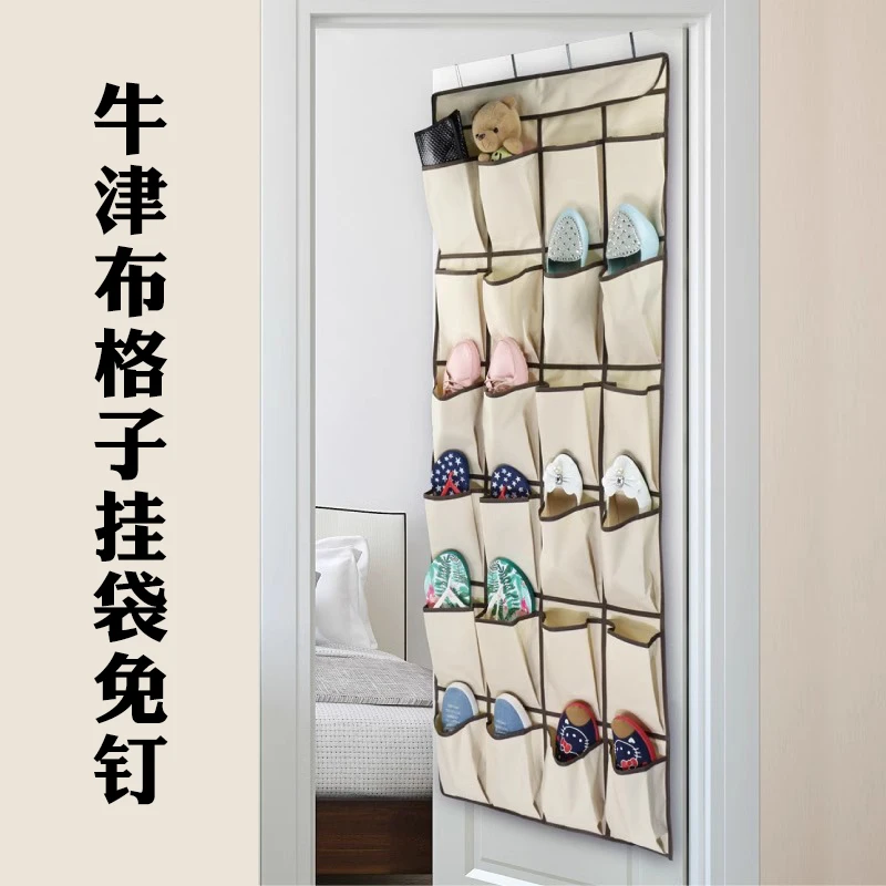 门口挂式牛津布袋无纺布多层门后鞋子收纳袋挂袋杂物袜子储物袋