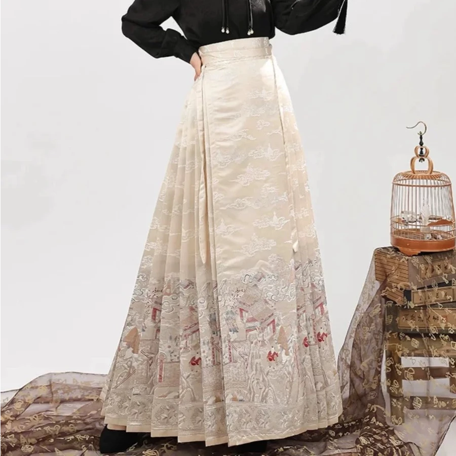 【清明上河图】织金妆花马面裙