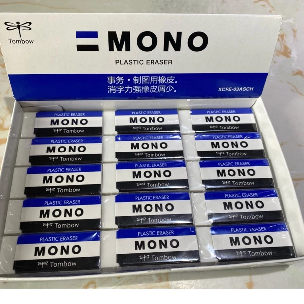 蜻蜓MONO系列PE01A 白色学生书写橡皮擦4块