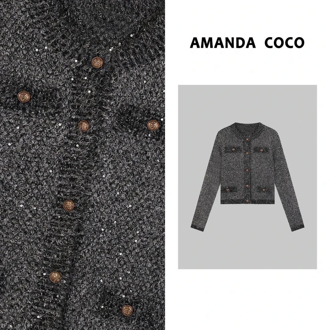 潇潇# 法式优雅~高定亮丝气质毛衣