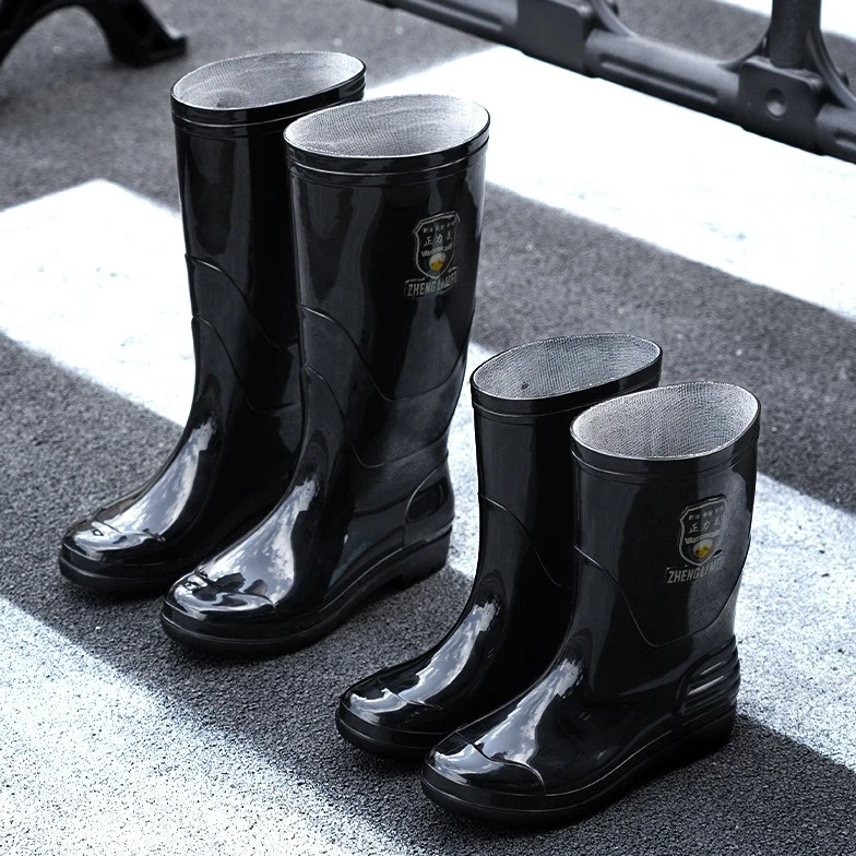 正力男士男款钓鱼专用雨靴加厚型防水防滑胶鞋防水鞋雨鞋劳保男鞋