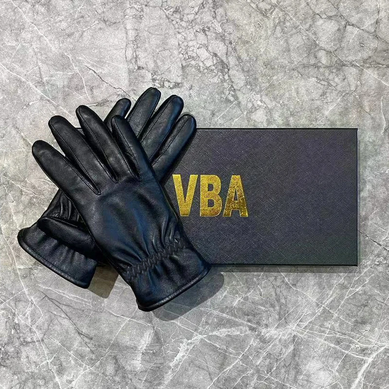 ST008 SS 山羊皮男士真皮手套羊毛内里保暖秋冬加厚时尚舒适分指