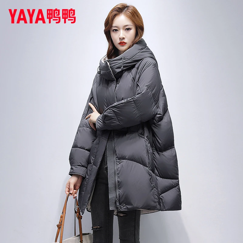 纯色反季羽绒服女2025冬季新款时尚中长款保好羽绒