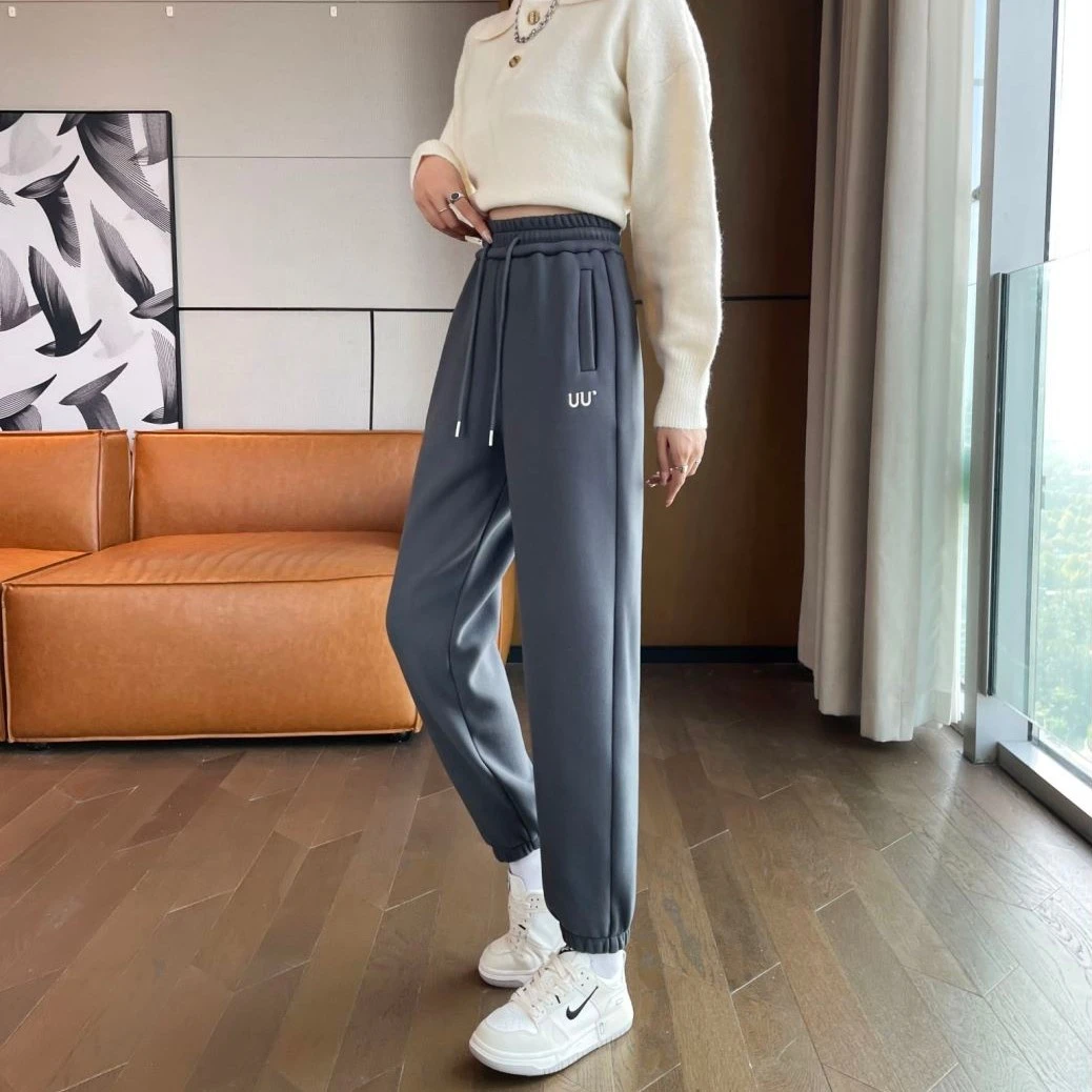 YANPING/燕苹新款冬外穿显瘦百搭休闲高腰加绒哈伦裤防风裤/K3208