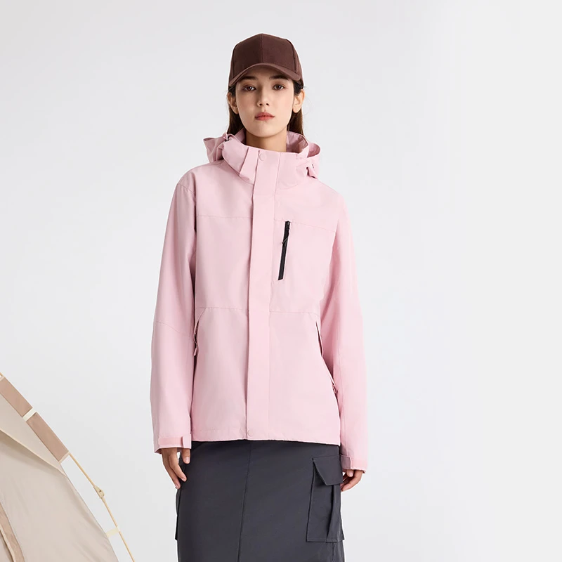 YANPING/燕苹秋冬运动户外防水连帽加厚防风软壳女款冲锋衣95586
