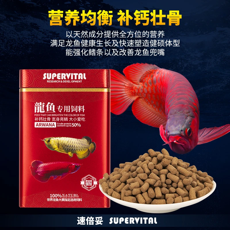 速倍妥龙鱼饲料 宽身靓鳞 金龙红龙通用高蛋白喂食健康促进