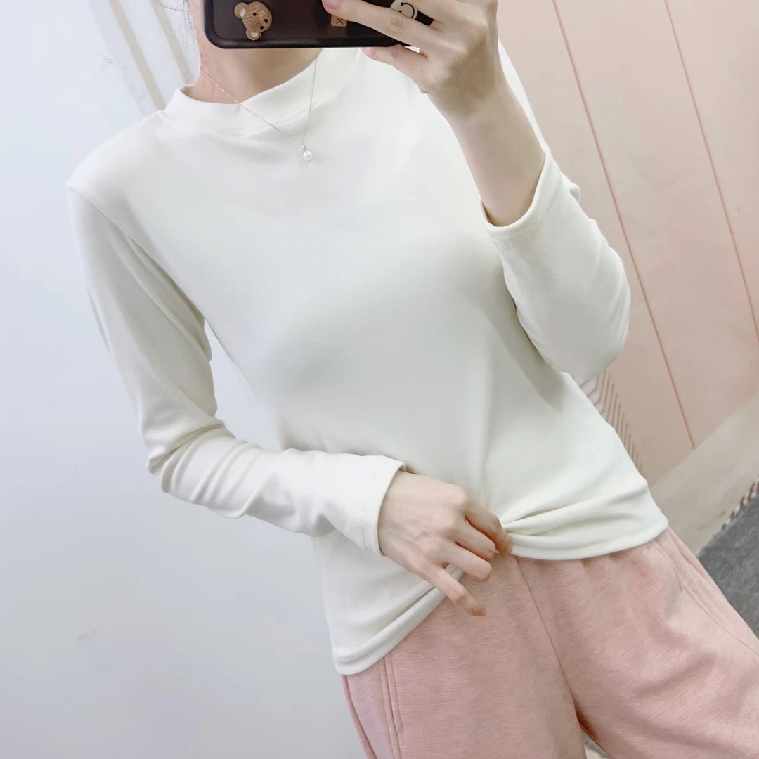 296时尚百搭韩版显瘦套头德绒简约打底衫296德/GJ