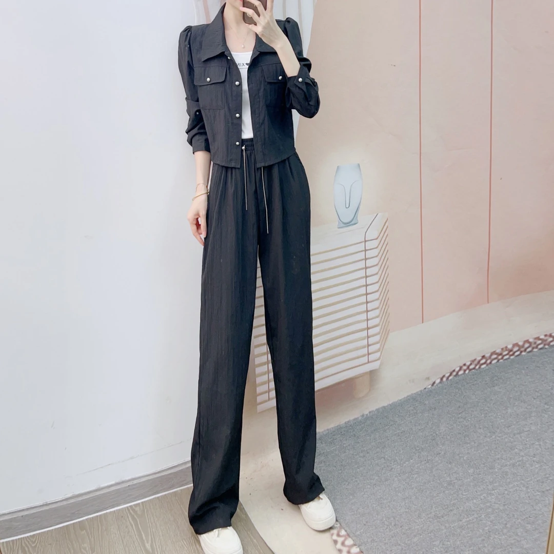 917休闲薄外套+吊带+阔腿裤三件套套裤8917/RS