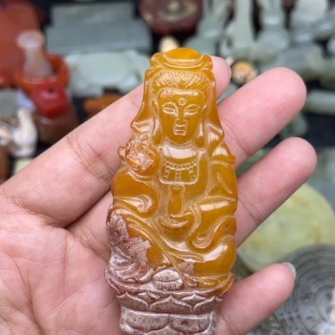 岫岩老玉（透闪石质玉）颈饰未镶嵌76