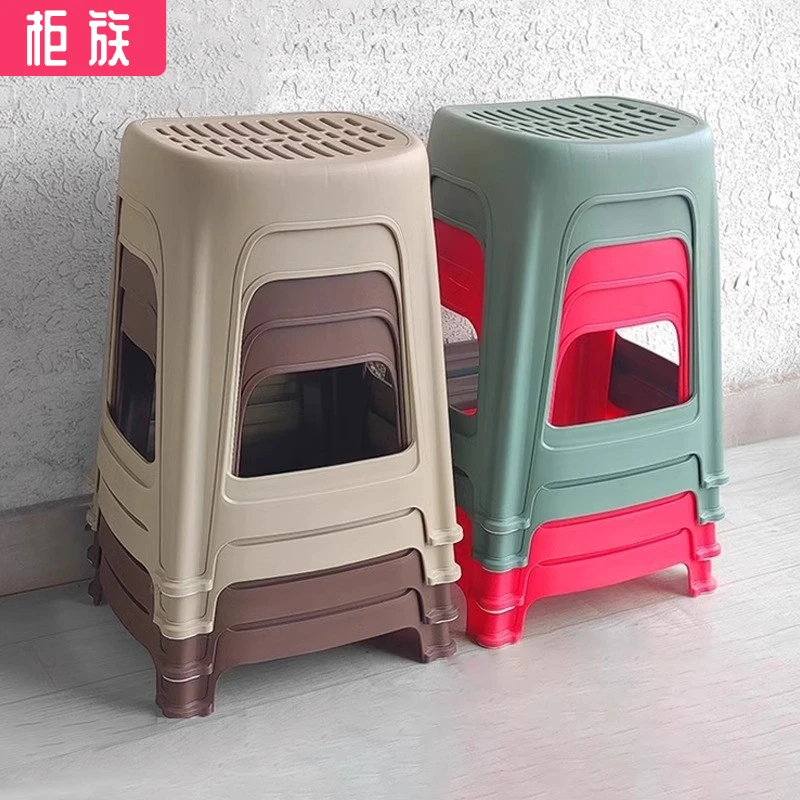 塑料凳子家用加厚餐桌凳方凳防滑结实耐用现代简约加厚塑料凳子