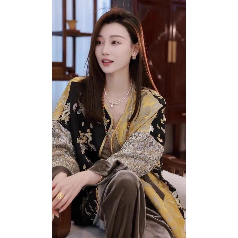 新中式女装国风宋锦外套女早春装新款唐装高端年轻款气质上衣2024