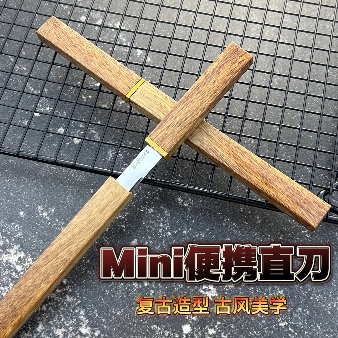 工厂直发古风镜面水果刀ABS手柄户外便携复古露营野炊家用钓鱼刀