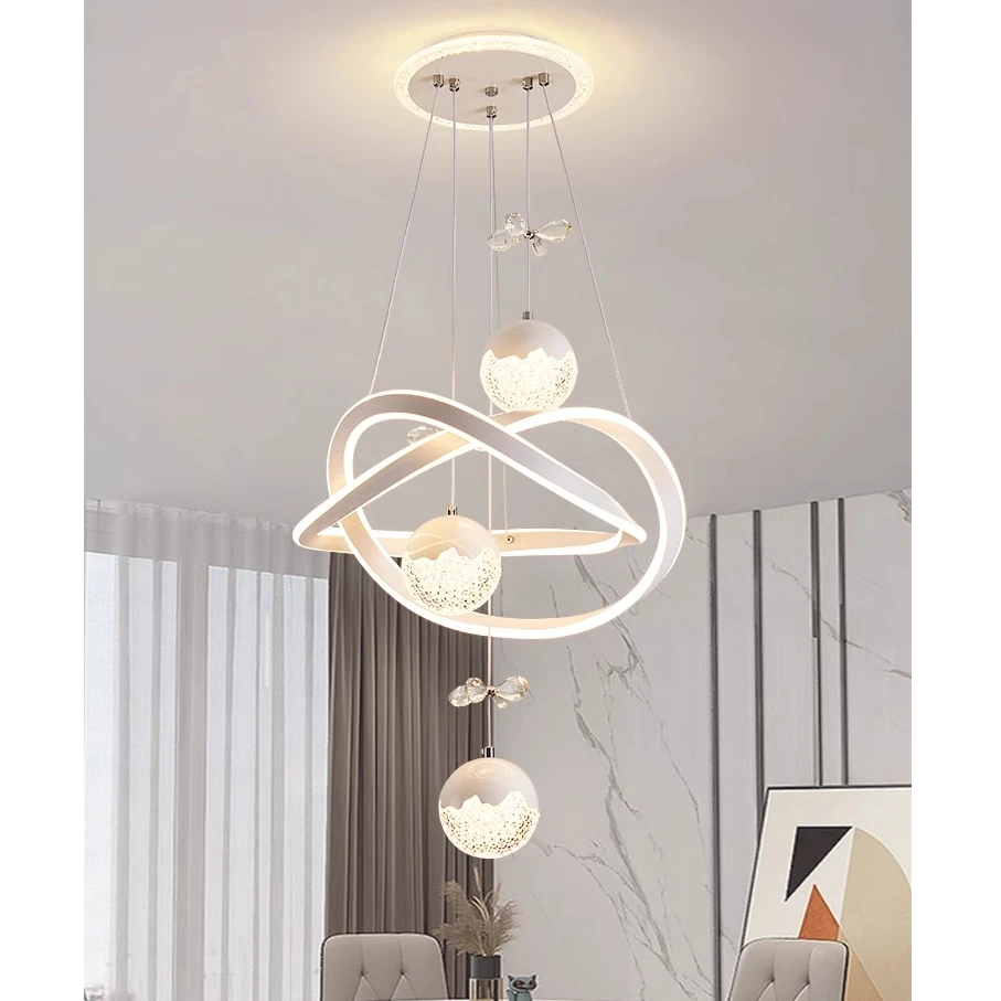 吸顶灯吧台灯饰轻奢家用创意简约大气玄关北欧餐厅个性圆形