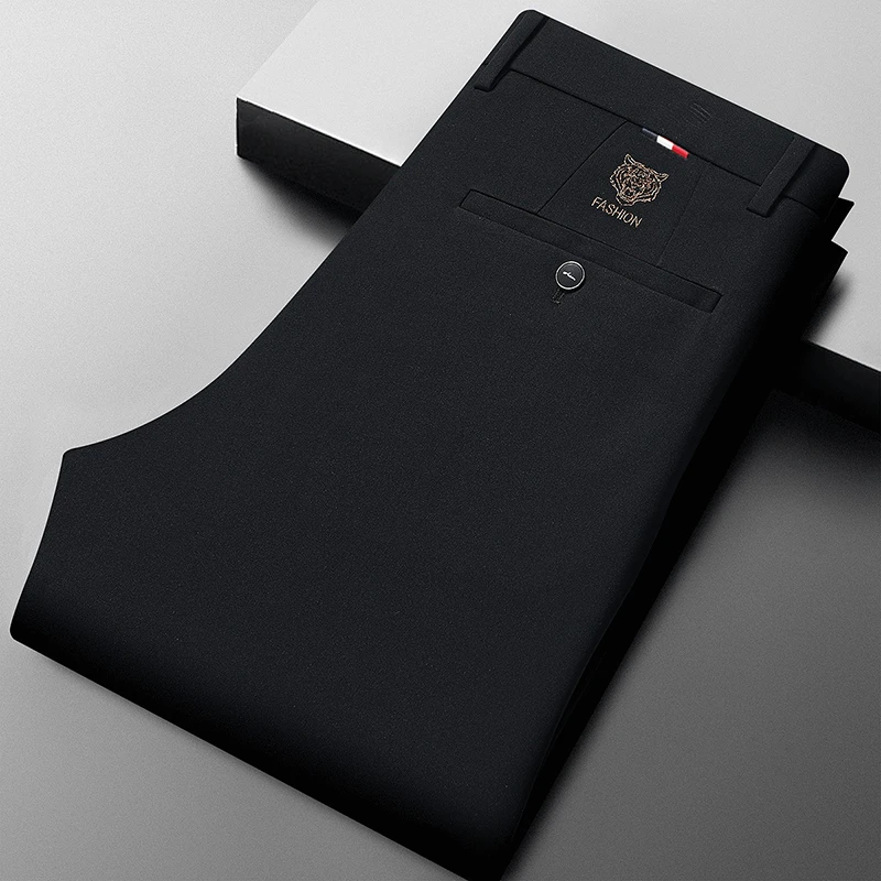 男士休闲裤西裤春秋季免烫抗皱商务休闲百搭舒适直筒裤