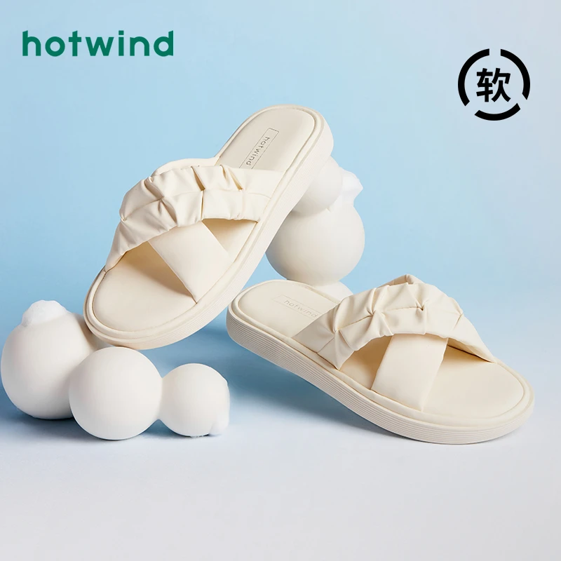 热风2024年夏季新款女士时尚拖鞋H51W4206