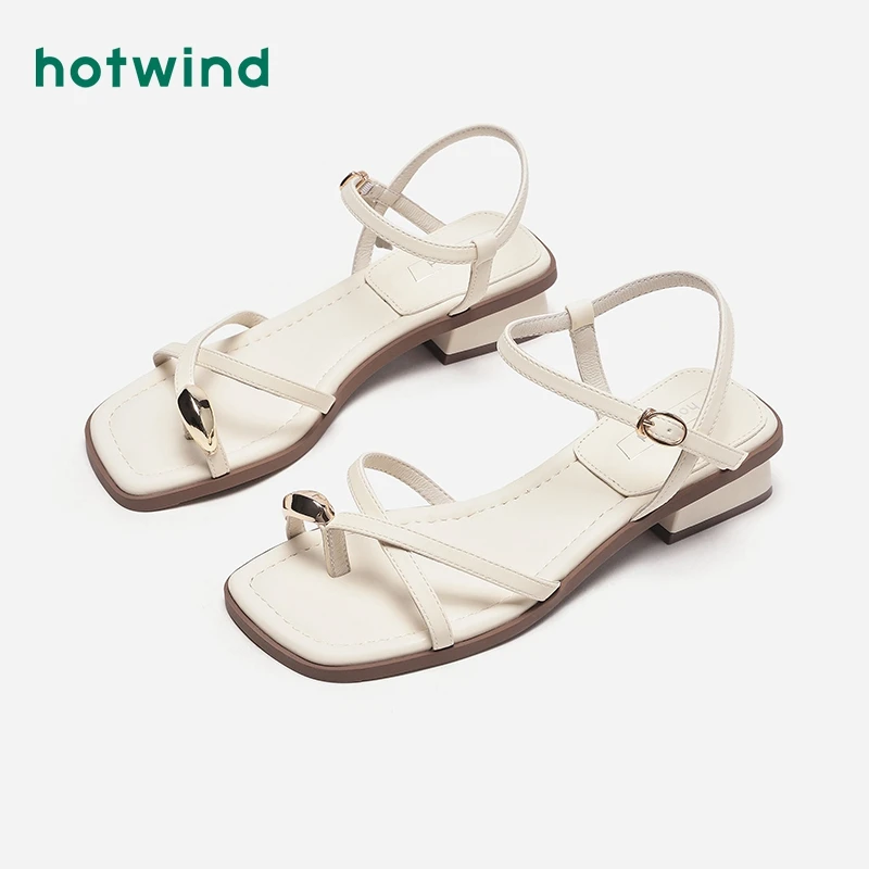 热风2024年夏季新款女士时尚凉鞋H52W4201