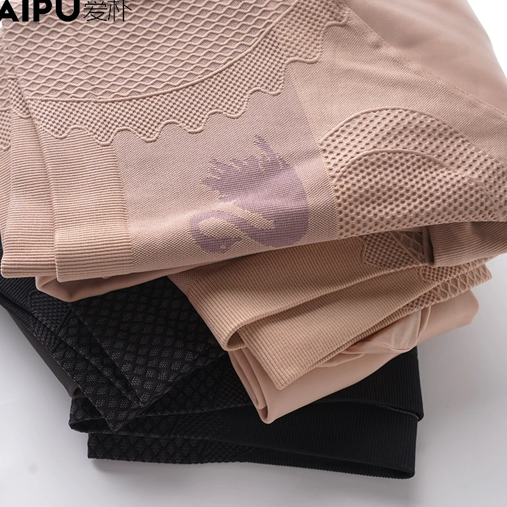 爱朴品牌大码女装百搭时尚冬季连脚打底加绒加厚高腰裤袜女8911