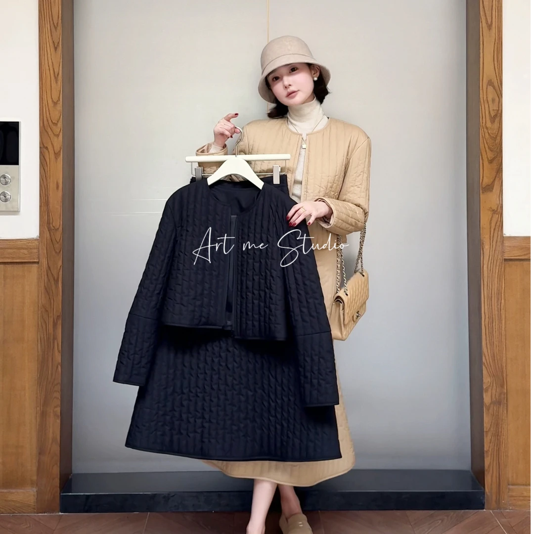 Artme瓜瓜呀【德鲁纳两色拉链棉服套装】气质时尚百搭秋冬w696q2-2