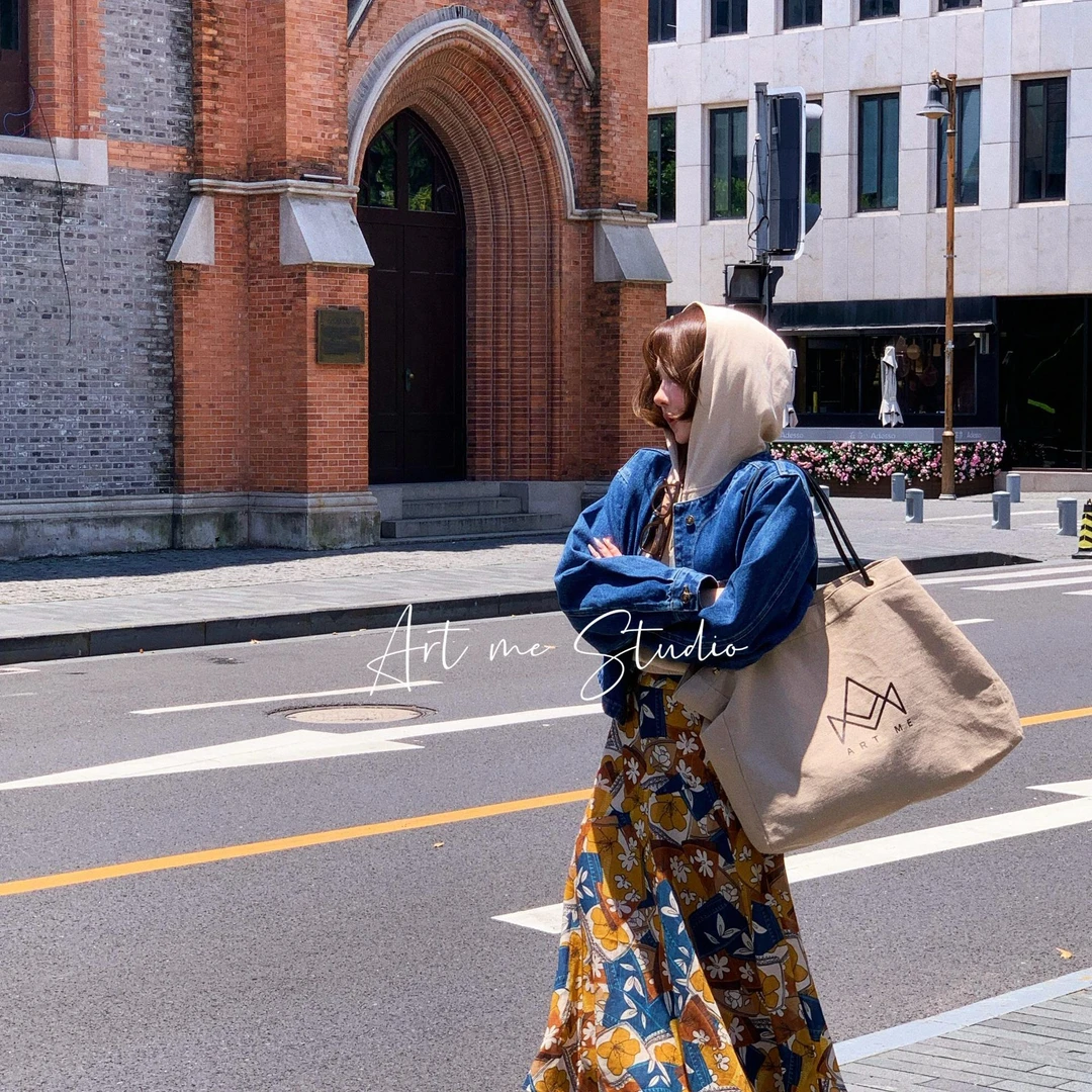 Artme瓜瓜呀【丹宁牛仔短外套】上衣女外套秋季女外套小香风w24061