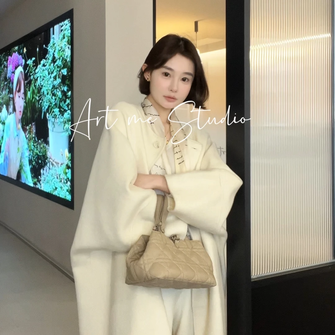 卡停Artme瓜瓜呀【挚爱明线两色超细柔软绵羊毛大衣】w24160