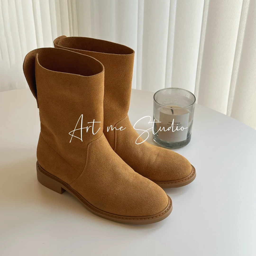 Artme瓜瓜呀【翻毛皮短筒靴】w24157