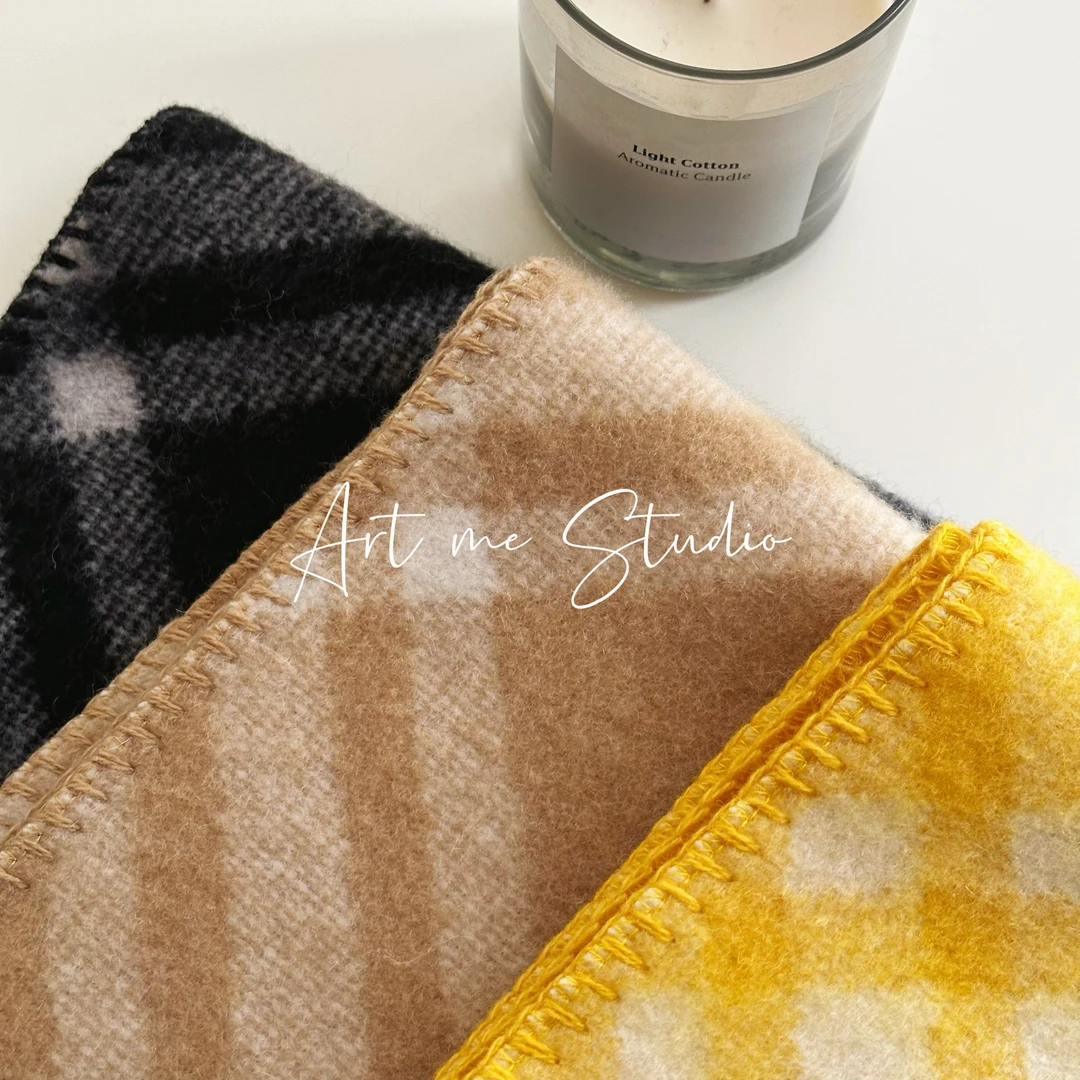 Artme瓜瓜呀【格纹经典百搭三色双面围巾】24mz005