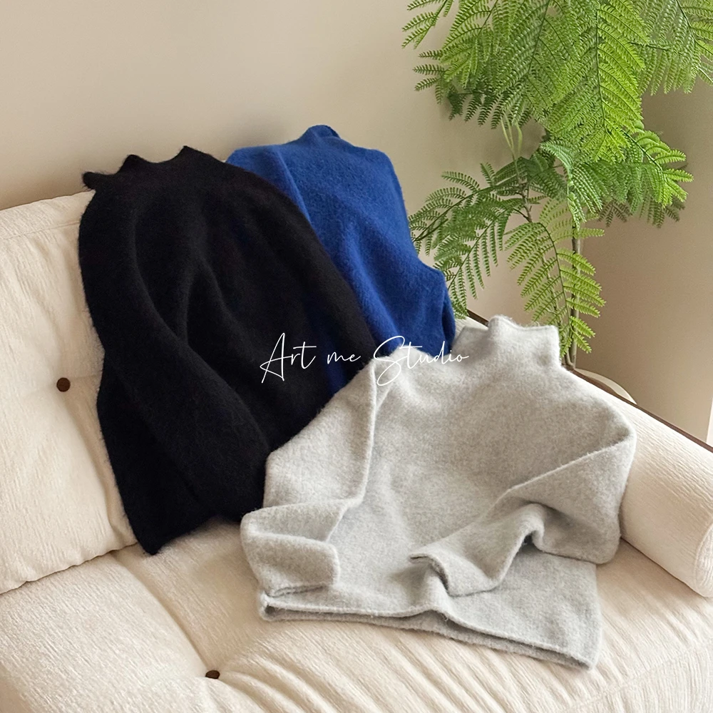 Artme瓜瓜呀【糯感三色高领针织上衣】（起球）w24163