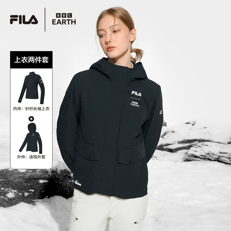 Fila/斐乐女士春季【新款三合一】户外防风运动连帽外套A11W447701F