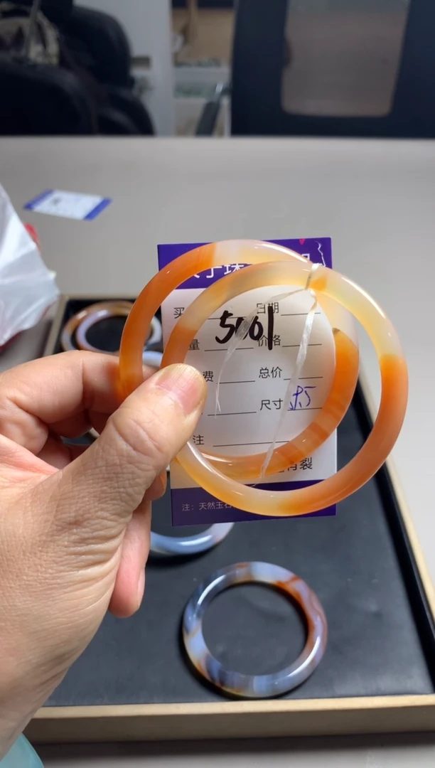 【闪购商品】玛瑙/玉髓手镯未镶嵌5001