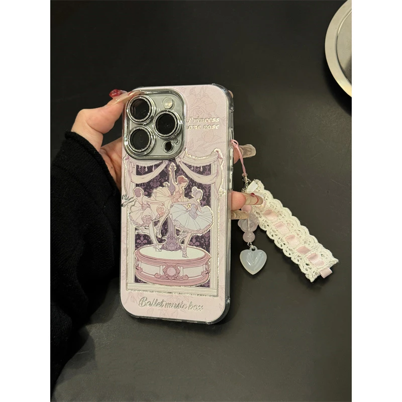 适用苹果系列iPhone14少女心13pro梦幻八音盒12pins风11手机壳